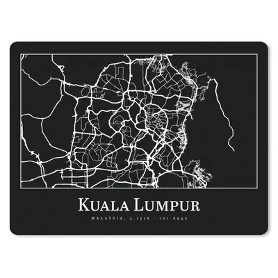 Produktbild von MuchoWow® Mauspad Mousepad Stadtplan - Kuala Lumpur - Karte 40x30 cm - Mousepads - Maus Mat - Pad - Mausunterlage - Anti Rutsch