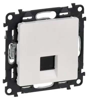 Produktbild von RJ45-Internet-Steckdose Weiß VALENA