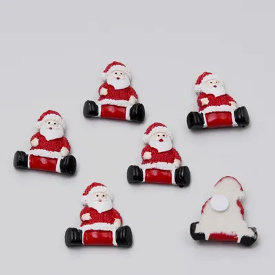 Produktbild von Weihnachtsmänner - Streudeko - mit Klebepunkt - rot - 12 Stück - A 1088