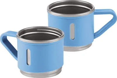 Produktbild von Kaffee/Espresso Becher, 2-teilig, hellblau, matt, 150 ml