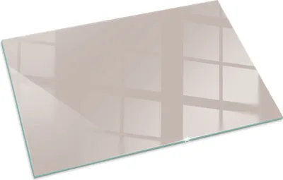 Produktbild von Farbe Hellbraun – Glasbodenplatte für – Kaminofen – Kaminplatte Glas – Schutzglas – Funkenschutzplatte –Glasbodenplatte Feuerfeste – Hitzeschutzplatte – Bodenschutz aus Glas – 100x70 cm