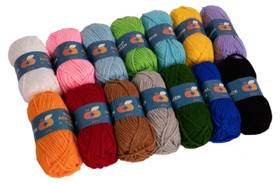 Produktbild von Colorations – Acrylgarn-Set 4 mm – 14 Farben