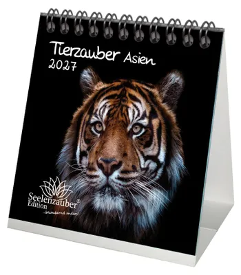 Produktbild von Tierzauber Asien Tischkalender 10x10cm für 2027 Tiere Wald Natur Baum - Seelenzauber