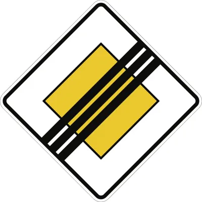 Produktbild von Verkehrsschild VZ307, Ende der Vorfahrtstraße, Alu, RA2, 420x420 mm