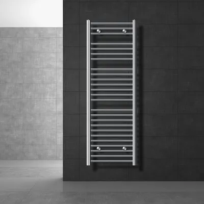 Obrázek produktu pro LuxeBath koupelnový radiátor Sahara, 500x1500 mm, chrom, zakřivený s bočním připojením, bez topného tělesa