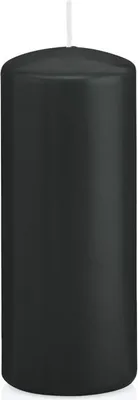 Produktbild von 24 Stumpen Kerzen Schwarz 12 x 4,8 cm (H x D) deutsche Marken Kerzen aus 100% Paraffin Wachs in er RAL Kerzen Qualität
