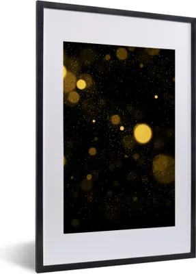 Produktbild von MuchoWow® Gerahmtes Poster Gold - Abstrakt - Luxus - Schwarz 40x60 cm - Poster mit Schwarzem Bilderrahmen Wandposter Rahmen Foto Bilder - Poster in Rahmen