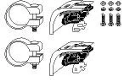 Produktbild von HJS 82 23 4188 Montagesatz Auspuffanlage Abgasanlage für RENAULT SCÉNIC II (JM0/1) MEGANE II Kombi (KM0/1) MEGANE II (BM0/1, CM0/1)