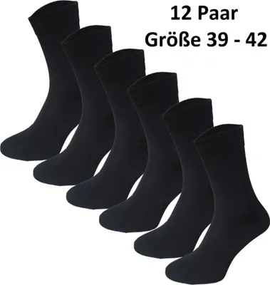 Produktbild von Garcia Pescara 12 Paar Classic Socken Strümpfe aus Baumwolle in schwarz Größe 39-42