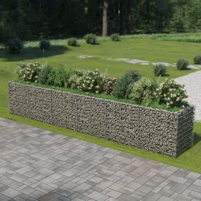 Produktbild von The Living Store Gabionen-Hochbeet Verzinkter Stahl 540×90×100 cm