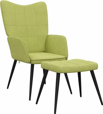 Produktbild von Relaxsessel mit Hocker Grün Stoff