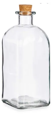 Obrázek produktu pro Skleněná láhev s korkovou zátkou