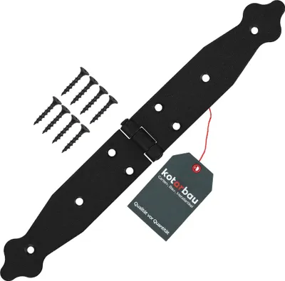Obrázek produktu pro KOTARBAU® Závěs okenic Závěsy dveří 150 x 150 x 35 mm z práškově lakované oceli Závěs dveří Závěs dveří černý Závěsy skládací Závěs okna Dřevěné dveře Závěs zahradní brány Závěs bedny Kování brány