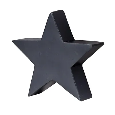 Produktbild von Deko-Stern Holz 14cm Schwarz Mango  Deko Tischdeko Mangoholz Holzdeko Aufsteller