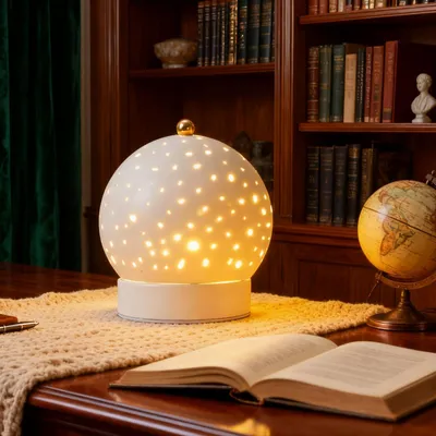 Immagine prodotto di Lampada da tavolo piccola con interruttore a 3 posizioni, design moderno, colore bianco