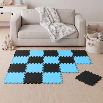 Produktbild von 18 Teile Baby Kinder Puzzlematte ab Null - 30x30 Puzzle Spielmatte Krabbelmatte, KI-generiertes Bild