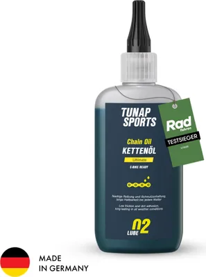 Produktbild von TUNAP SPORTS Kettenöl Ultimate Edition 2025 – 100 ml Tropfflasche | Langanhaltende Premium-Schmierung für Fahrrad & E-Bike | Minimale Schmutzanhaftung |  Germany