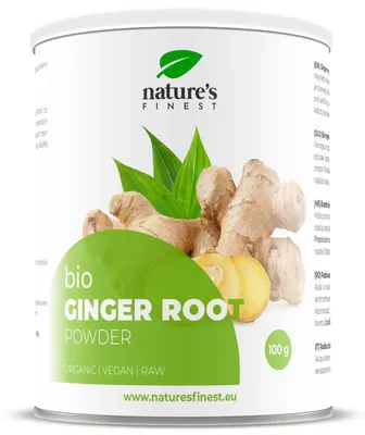 Nature’s Finest Bio Ginger Root Powder organic vegan raw superfood, digestion immunity energy detox