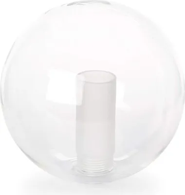 Obrázek produktu pro Skleněná koule 120 mm se závitem pro patice G9 velikost otvoru pro sklo lampy 20 mm náhradní skleněné stínítko čiré bílé, koule
