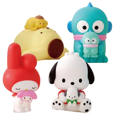 Productafbeelding van Sanrio Twinchees Minifiguren, Hello Kitty & Friends, Mijn Knuffelvriend, 5 cm, Blindverpakking, Display (24 stuks)