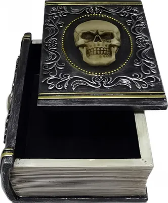 Produktbild von Verziertes Totenkopf Buch als Schmuckschatulle 11,5 cm
