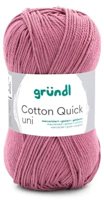Produktbild von Gründl Baumwolle quick uni,50g.100%Baumwolle,mercerisiert,Häkel- u. Strickgarn,50g / 125 m,NS 3-4 159 altrosa