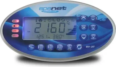 Produktbild von Touchpad SV3 für Whirlpool-Steuerung mit RGB-LED-Hintergrundbeleuchtung 185x100x33,5 mm