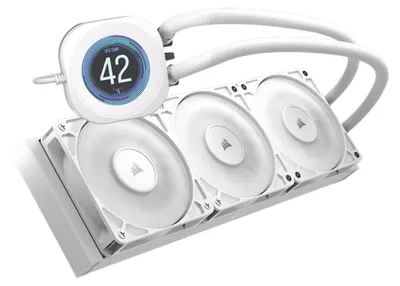 Immagine prodotto di Corsair CW-9061034-WW CORSAIR WAK NAUTILUS 360 LCD White, 360mm Radiator