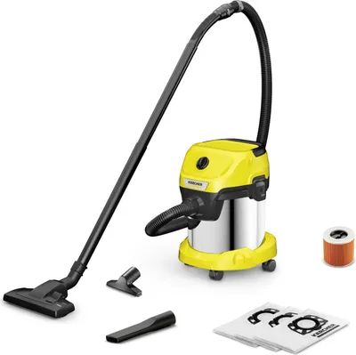 Zdjęcie produktu dla Kärcher WD 3 S 15 L Drum vacuum Dry&wet 1000 W Dust bag