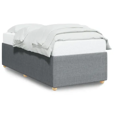 Produktbild von vidaXL Bettgestell ohne Matratze Hellgrau 90x200 cm Stoff