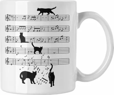 Produktbild von Trendation - Katze Tasse Lustig Geschenk Kaffeetasse Cat Kaffeebecher Grafik Katzenliebhaber Geschenke (Weiß)