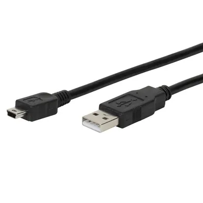 Produktbild von ViVanco™CC U4 18 M, 1,8 m, USB A, Mini-USB B, USB 2.0, 0,48 Gbit/s, Schwarz