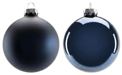Produktbild von TrendLine Weihnachtskugeln aus Glas Ø 8 cm nachtblau 6 Stück