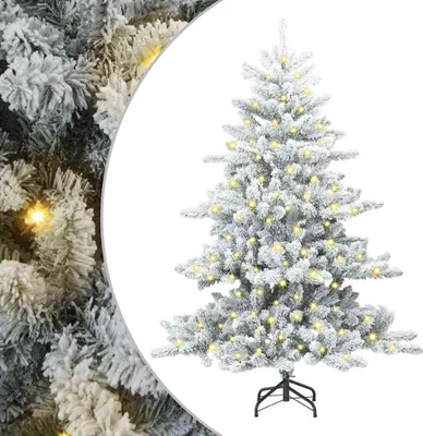 Obrázek produktu pro vidaXL Umělý skládací vánoční stromek bílý 150 cm z PVC a oceli