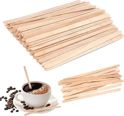 Produktbild von Biologisch abbaubare Holz-Stirrholzstäbchen 300 Stück. Ideal für Milch, Tee und Getränke.
