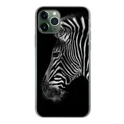Produktbild von MuchoWow® Handyhülle Schutzhülle Hülle für iPhone 11 Pro Zebra - Wilde Tiere - Schwarz Silikon Softcase Handy Hülle - Handy