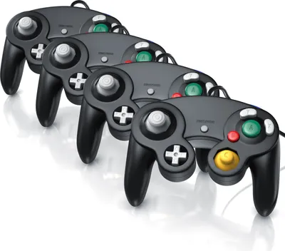 Produktbild von CSL 4x Nintendo-Controller, Gamepad für Nintendo GameCube / Wii Vibrationseffekte / ergonomisch