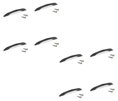 Zdjęcie produktu dla Emuca Pakiet 8 uchwytów meblowych Varna, L181mm, Rozstaw 160mm, Znal, Malowane na czarno