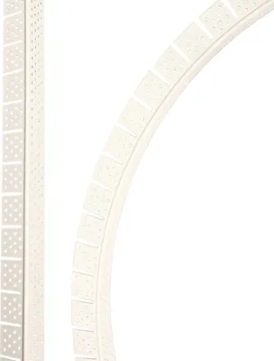 Produktbild von ProfileXXL PVC Eckwinkel, Eckprofil, Rund, Kantenschutz flexibel Trockenbau 2,5m Weiß 32 x 32mm Runde Kante für Bogen