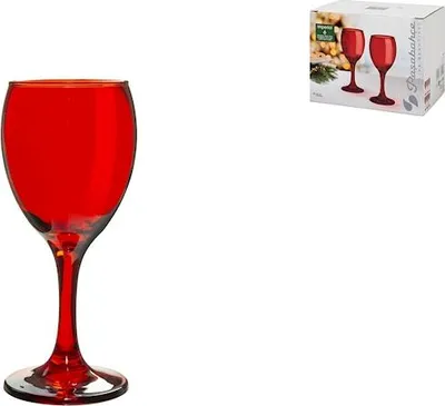 Produktbild von Pasabahce Set mit 6 Imperial-Gläsern aus rotem Glas, 19,8 cl