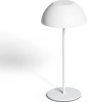 Produktbild von LED Tischlampe Tragbar Außen mit Batterie USB wiederaufladbar Metall Mugla Weiß