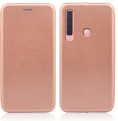 Produktbild von Handy Schutz Hülle für Samsung Galaxy A9 2018 Handytasche mit Magnetdeckel Kartenfach und Standfunktion Klapphülle Rosegold