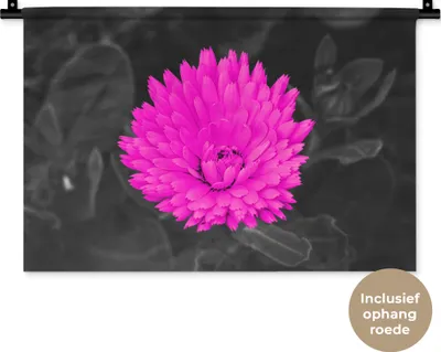 Produktbild von MuchoWow® Wandteppich Wandbehang Blumen - Aquarell - Rosa 60x40 cm Tapisserie Dekoration Wandtuch - Wanddekorationen