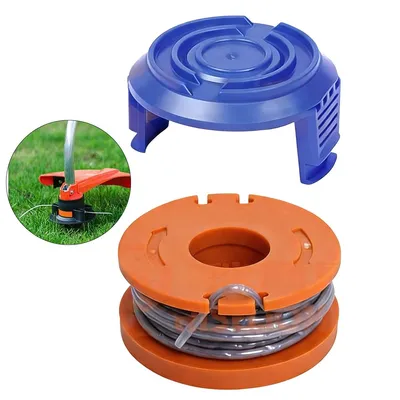 Produktbild von 2er Set Rasentrimmer Spule & Spulenkappe, kompatibel mit Mac Allister, WORX & Qualcast Trimmer