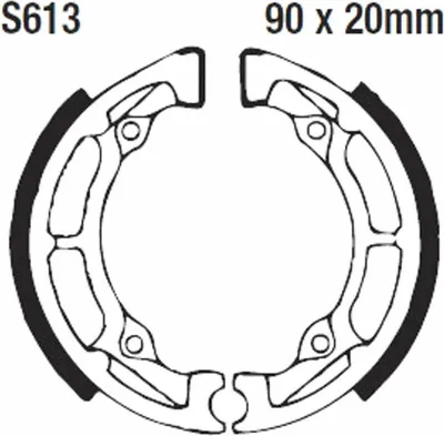 Immagine prodotto di Ganasce freno EBC S613G con molle D.90mm