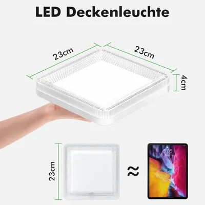 Obrázok produktu pre LED stropné svietidlo - štvorcové stropné svietidlo - tienidlo z akrylu s motívom hviezdičiek - 36 W - 6500 K - bez stmievania - 1 kus