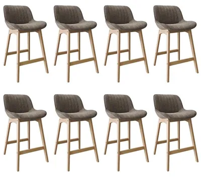 Produktbild von Set NORDEN Barstühle Eiche 65 cm mit Cordbezug
