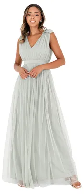 Produktbild von Maya Deluxe Damen Maya Deluxe Ärmelloses Abendkleid mit Gerafftem V-ausschnitt &