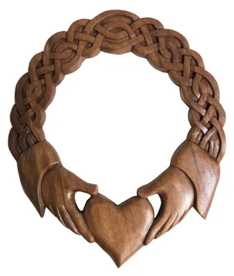 Produktbild von Deko Wandbild Claddagh Freundschafts-Symbol Herz mit Hand Wanddeko Hol