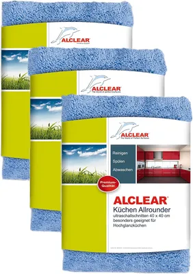 Produktbild von Mikrofaser-Reinigungstücher, Set 3 Stück, 40 x 40 cm, für Hochglanzflächen